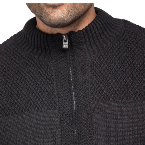 XRAY Jeans Color Blocked Full Zip High Neck Sweater Jacket - Picture 10 of 11